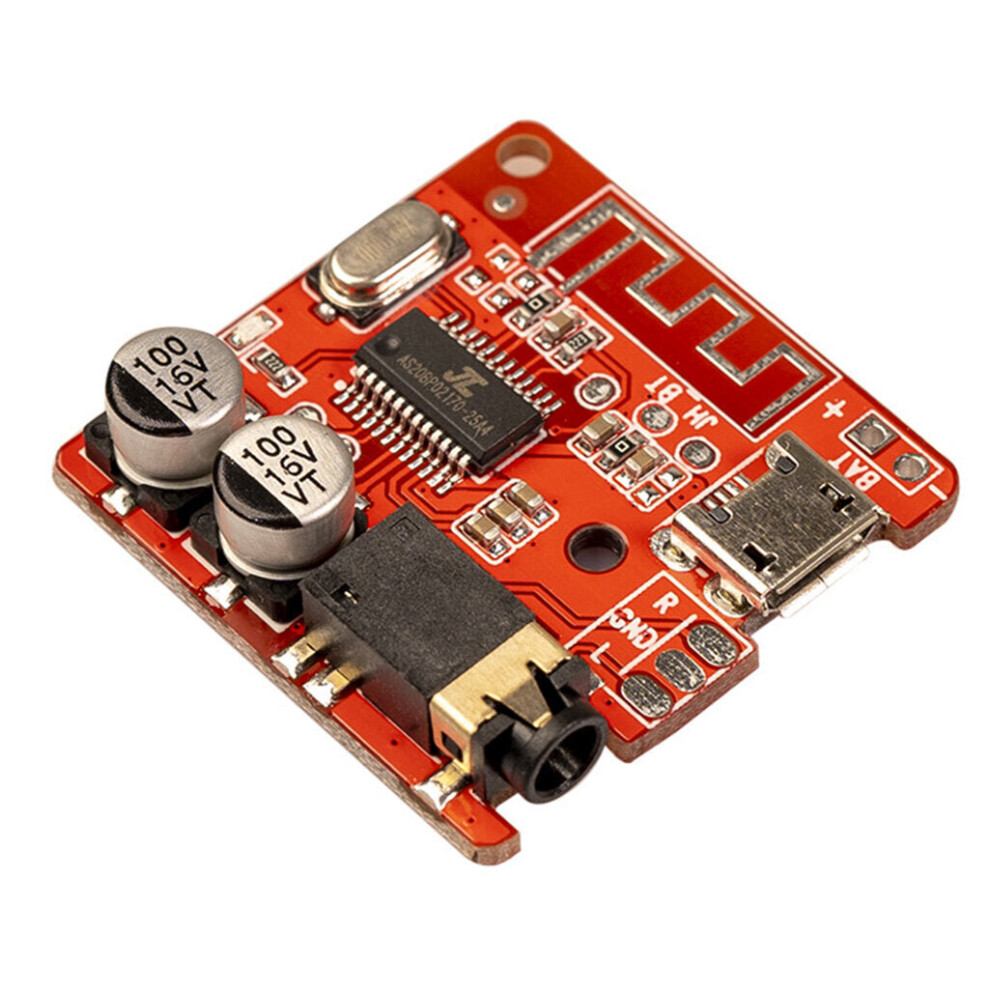 (Red) Bluetooth Receiver Adapter Bt V5.0 3.5Mm Aux-In Loseless Sound Stereo Audio Red 6112212050163