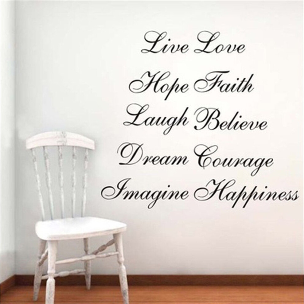 8Pcs Stair Wall Stickers Word Decal Home Mural Decor Art DIY 40x60 Black Letters
