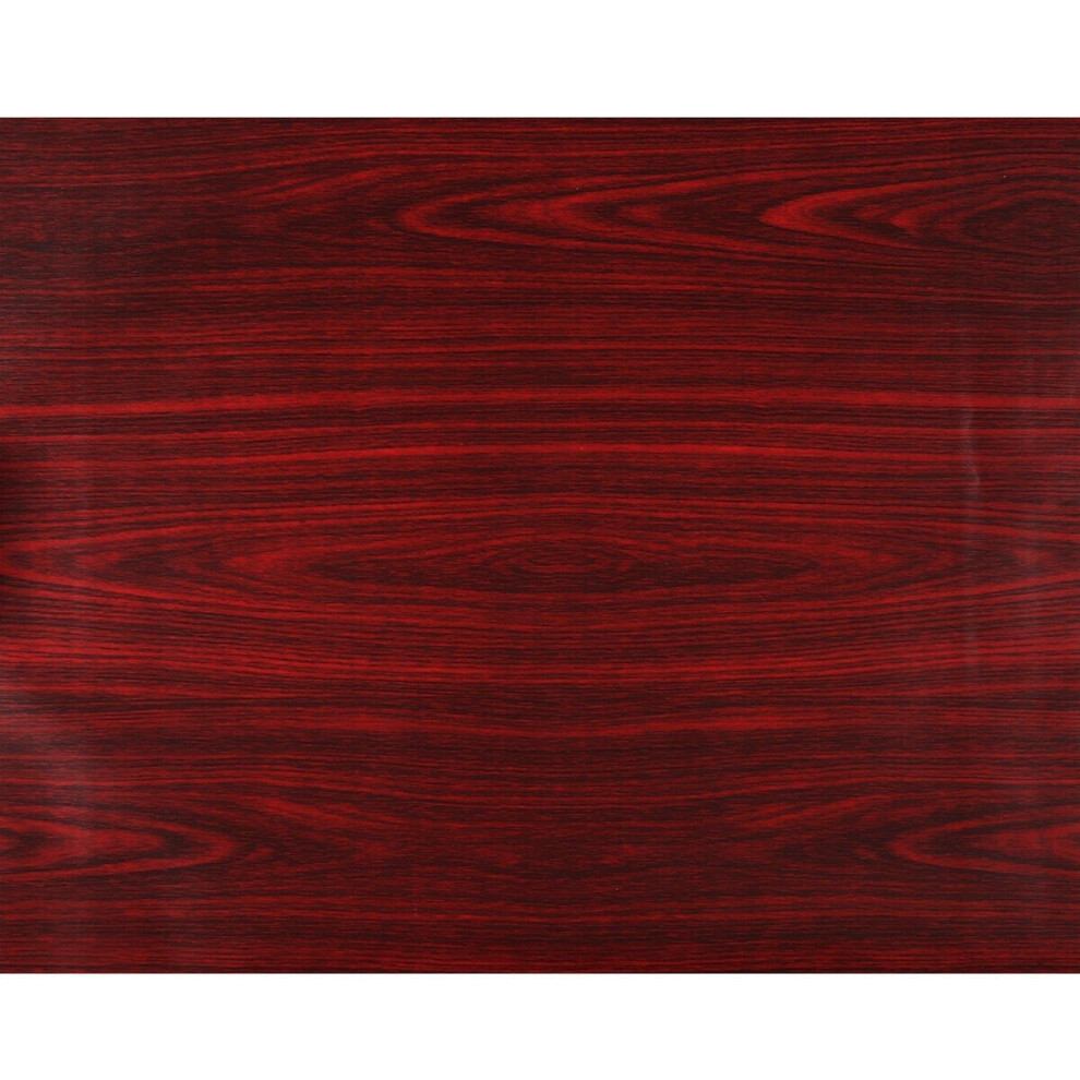 (Red) Modern Wallpaper Wood Grain Self-Adhesive Wall Tile Sticker 100.45M Waterproof