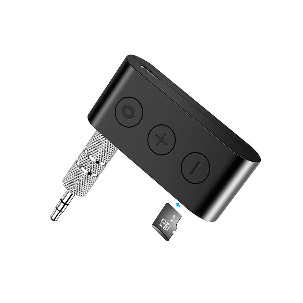 Bluetooth 5.0 Car Kit Receiver Adapter Aux 3.5Mm Jack Mp3 Music Player With Mic Handsfree Support Tf Card Playback 6112212041208