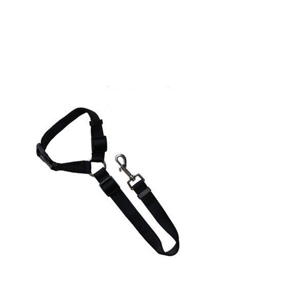 (Black) Pet Car Safety Belt Practical Dog Cat Pet Safety Necklace Adjustable Car Seat Belt Harness Leash Travel Clip Strap Lead Car Seat Belt