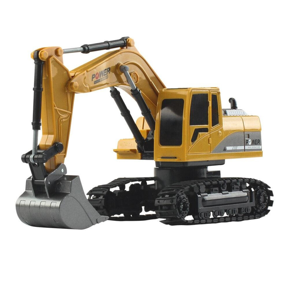 6CH RC Excavator Vehicle Models With Light Music Children Toy