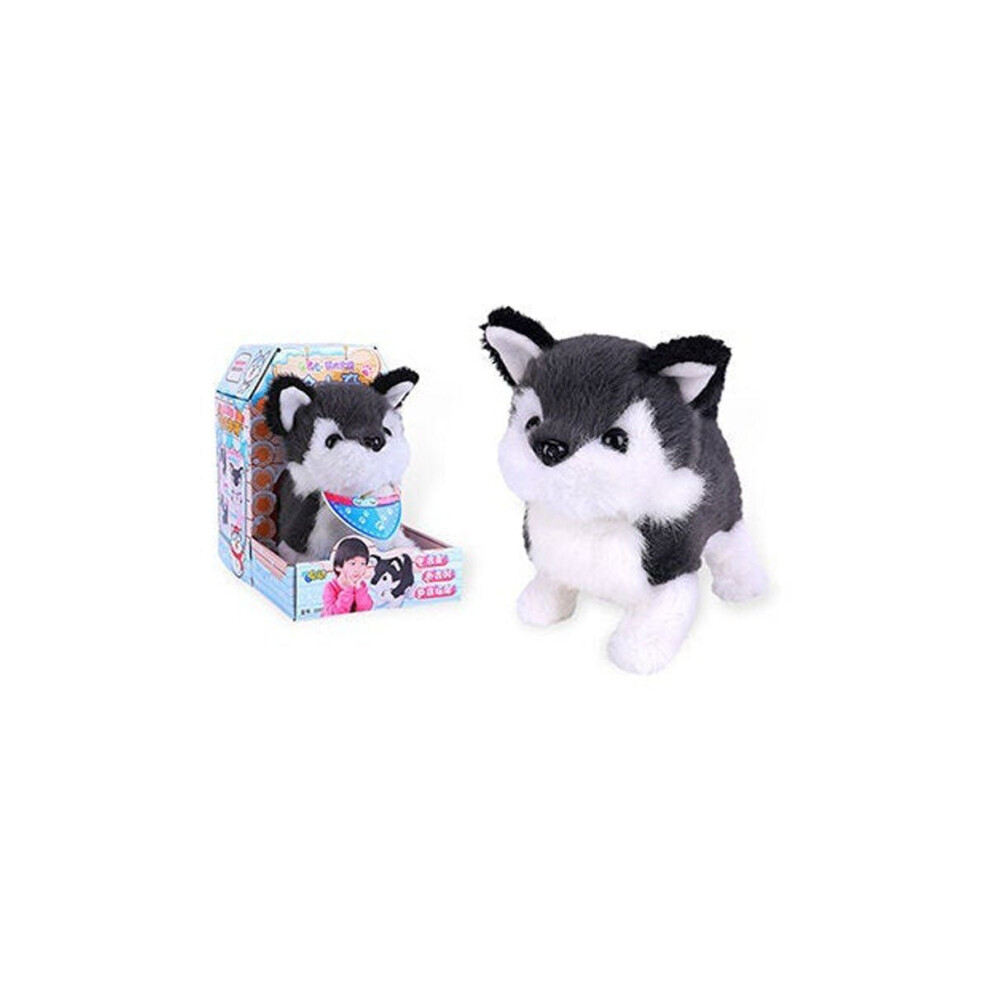 (Q004) Cute Electronic Plush Stuffed Walking Tail Shaking Barking Pet Dog Toy for Kids Developmental