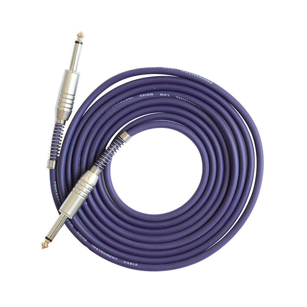 (Purple) 3m Guitar Cable 6.5mm Jack Audio Cable for Guitar Mixer Amplifier Bass