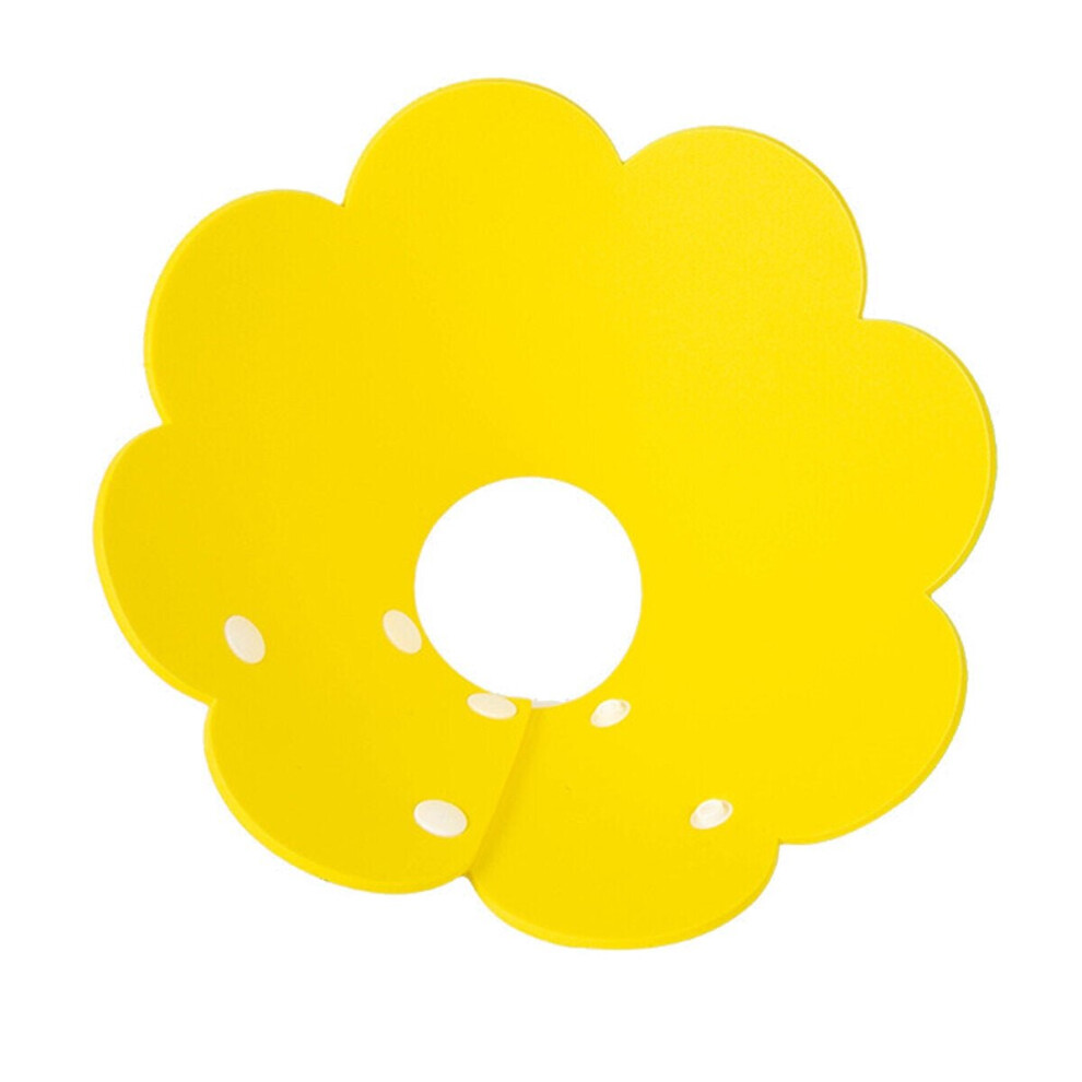 (Yellow) Multi Pet Dog Cat Elizabeth Protection Ring Neckline Bite Proof Collar Wound