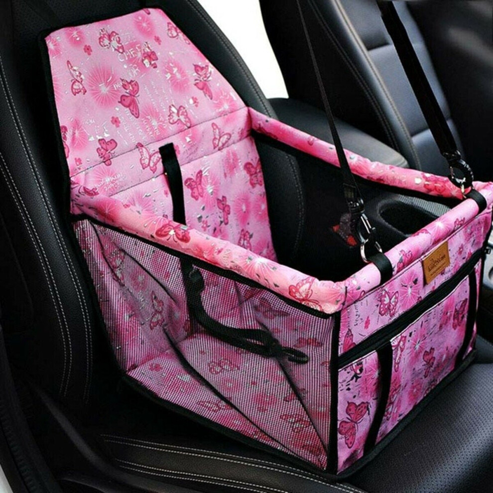 (butterfly) Foldable Pet Dog Car Seat Cover Safe Basket Protector Puppy Travel Pet Carrier Bag