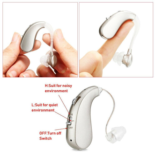 Rechargeable Digital BTE Hearing Aid Adjustable Voice Amplifier UK 1