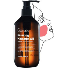 Gya Labs Relaxing Massage Oil for Sore Muscles and Happy Moments - Ylang Ylang, Rose Geranium and Organic Argan Infused Body Oil for Dry Skin - 100