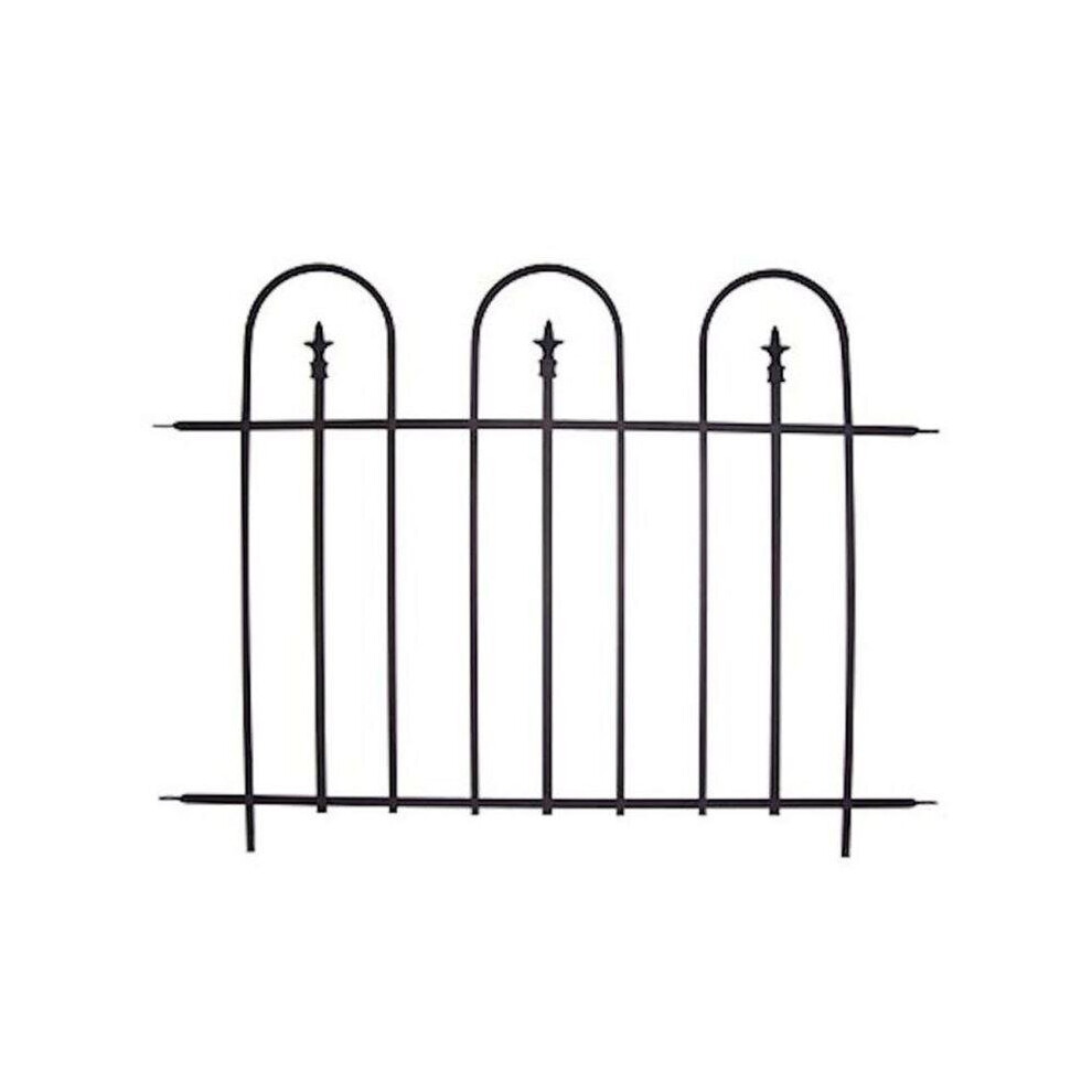 Triple Arch Finial Fence Section Black 92X121 Cm 093432875001