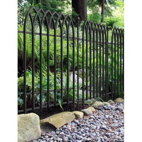Gothic Fence Section Black 92x121cm