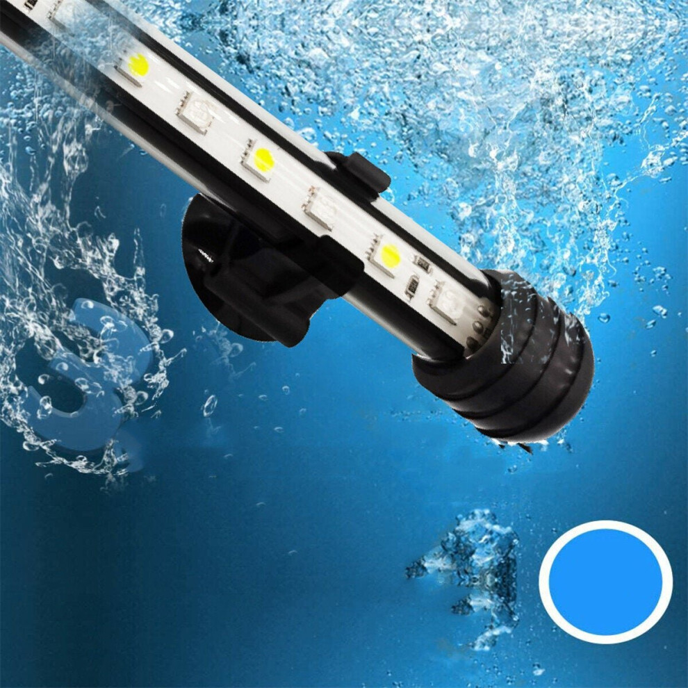 (AU Plug, 38cm) Aquarium Light Timing Dimming 5730 Blue and White LED Diving IP68 Fish Tank LED Light