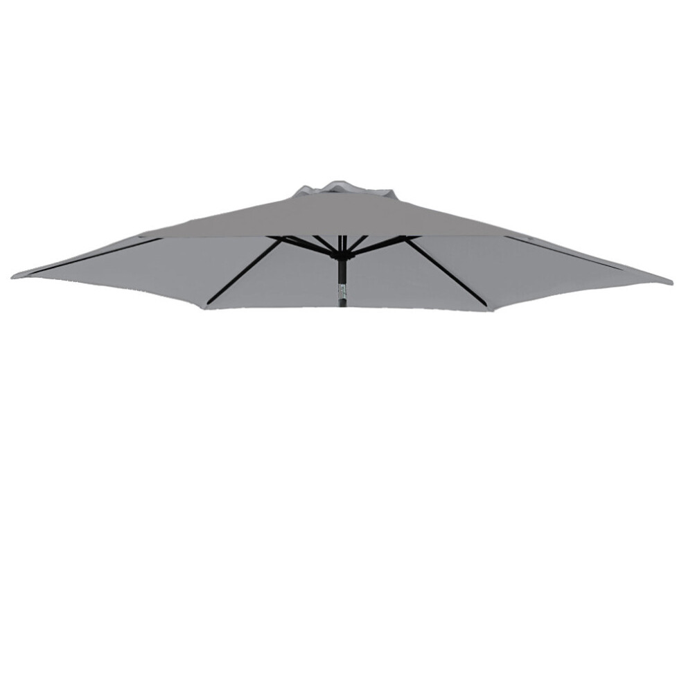 (2.5m, Grey) Greenbay Replacement Fabric Garden Parasol Canopy Cover for 2.5m/2.7m/3m Parasol