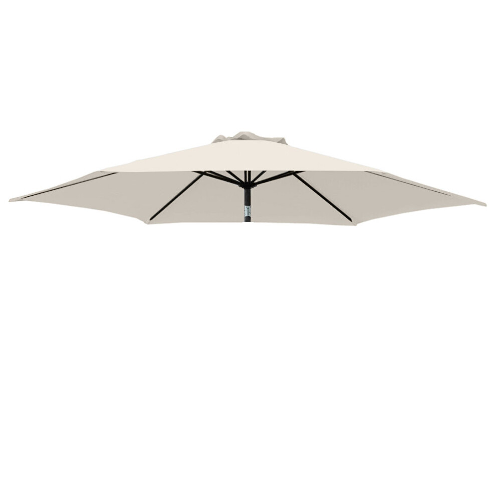 (3m, Cream) Greenbay Replacement Fabric Garden Parasol Canopy Cover for 2.5m/2.7m/3m Parasol