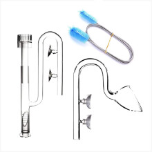 FZONE Aquatic Glass Lily Pipe Set with Lily Skimmer Inflow and Lily Outflow for Aquarium Filter 5/8''(16/22mm) Tubing