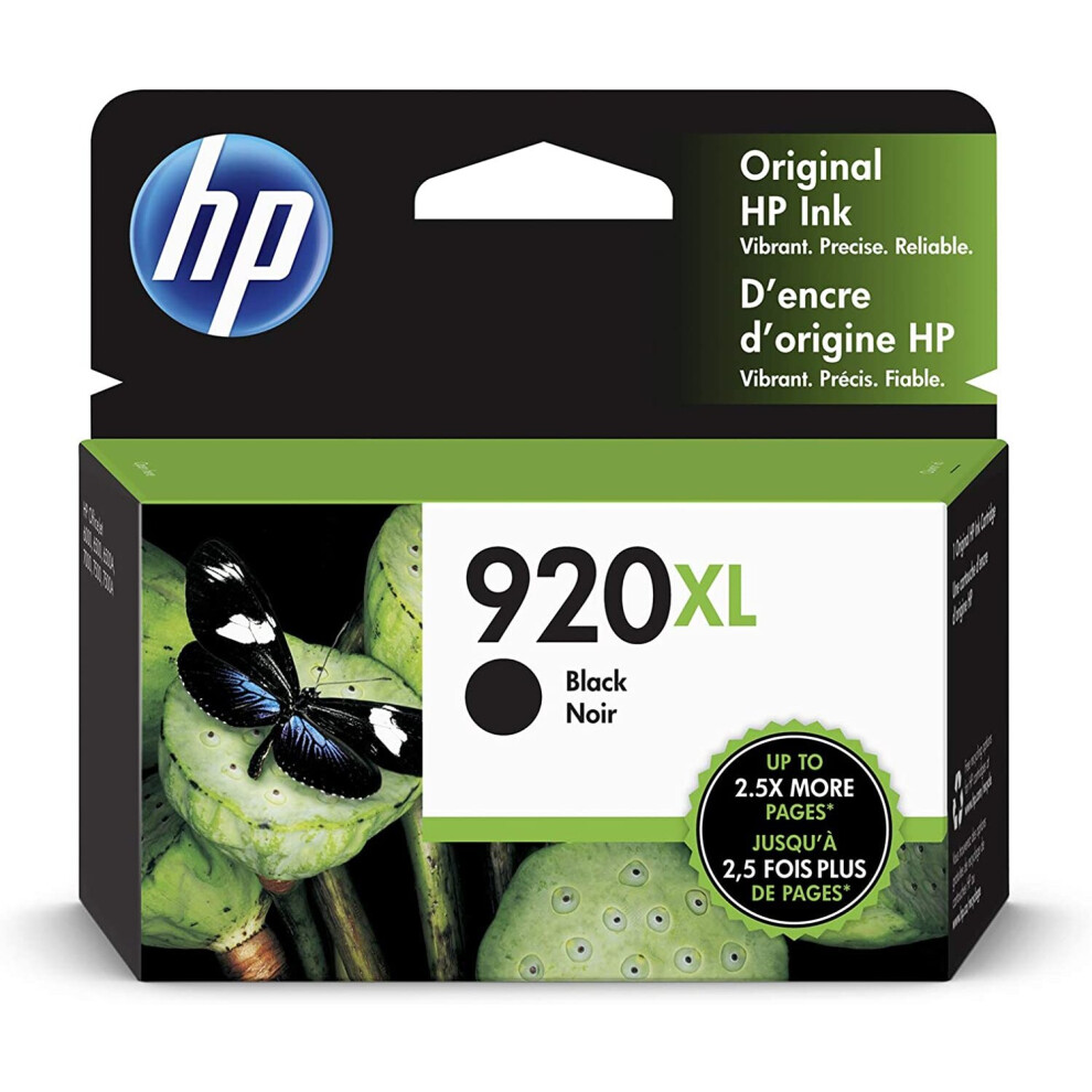 HP 920XL High Yield Black Original Ink Cartridge - 1 Each (CD975AN)