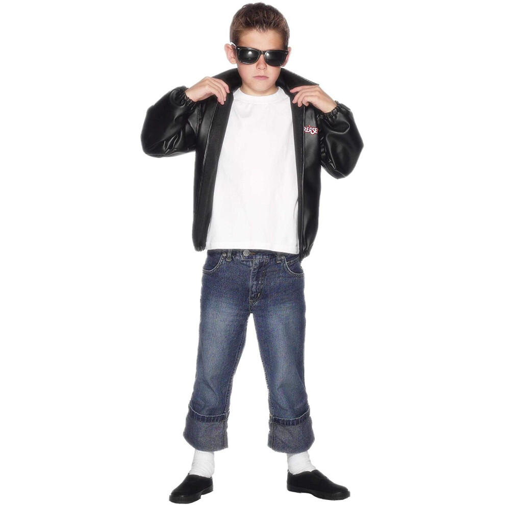 Smiffys 27491T Officially Licensed Grease T-Birds Jacket, Black, Teen Boy - Age 12 years +