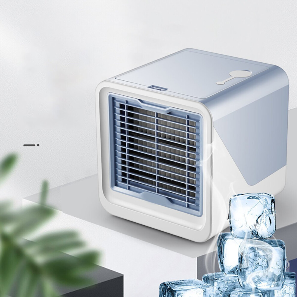 Greenzech Blue (Blue) 3 In 1 Usb Fan Air Purifier Cooler Conditioner Desktop Humidifier Table Fan For Nightstand Office Dorm