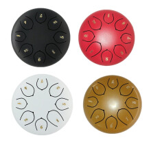 (Gold) 6'' Steel Tongue Drum Handpan Hand Drums Major 8 Notes Tankdrum + Mallets