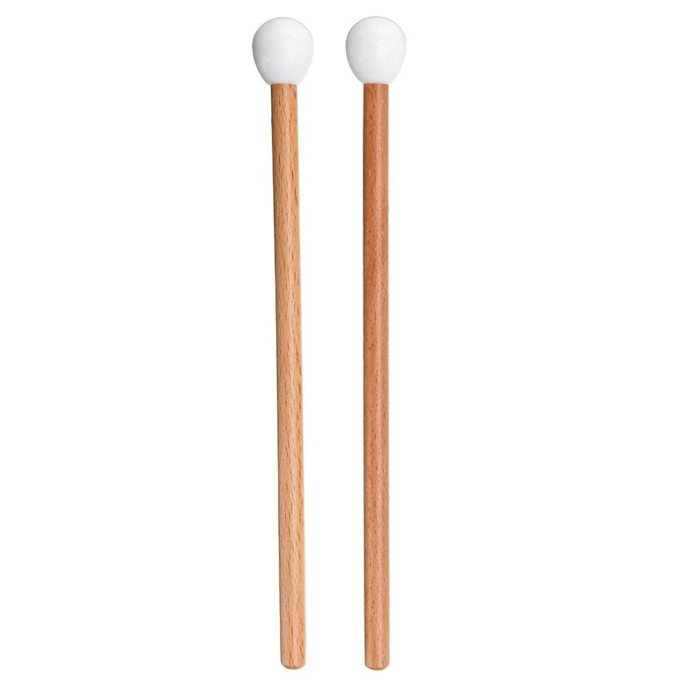 (white) Wood Drum Sticks Steel Tongue Drum Xylophone Mallets Rubber Hammer