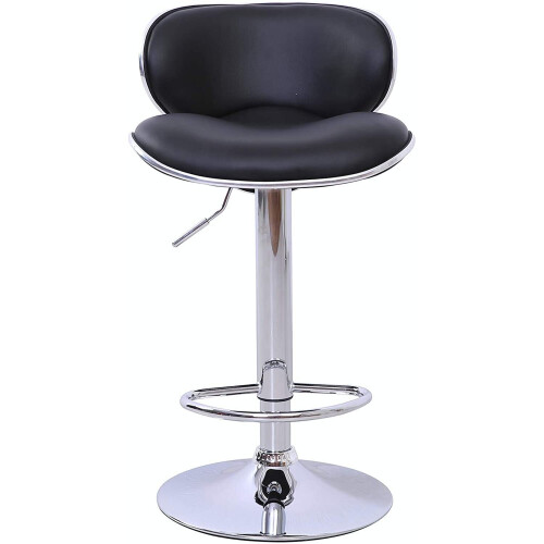 Evre (Black) EVRE Swivel seat Bar Stool with Adjustable Height 1