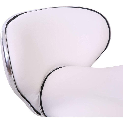 Evre (White) EVRE Swivel seat Bar Stool with Adjustable Height 2