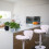 Evre (White) EVRE Swivel seat Bar Stool with Adjustable Height 7