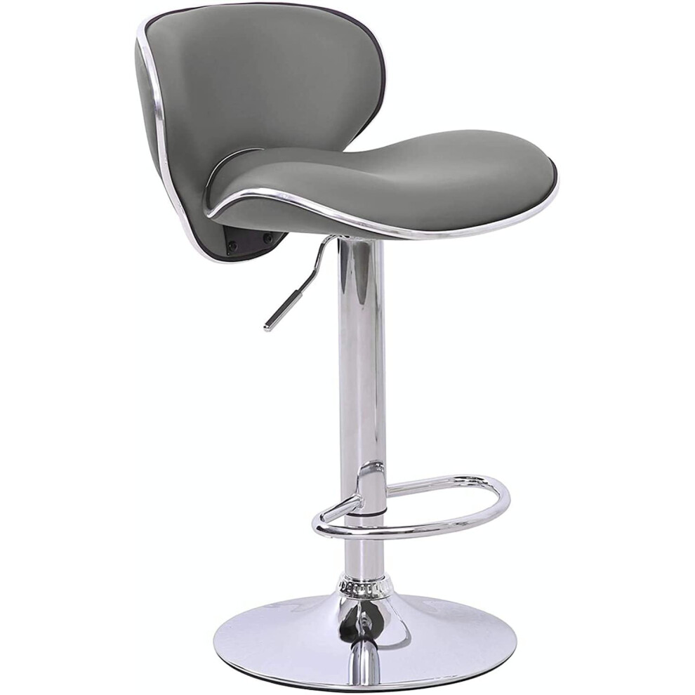 (Grey) EVRE Swivel seat Bar Stool with Adjustable Height