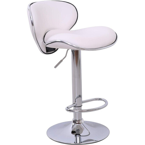 Evre (White) EVRE Swivel seat Bar Stool with Adjustable Height