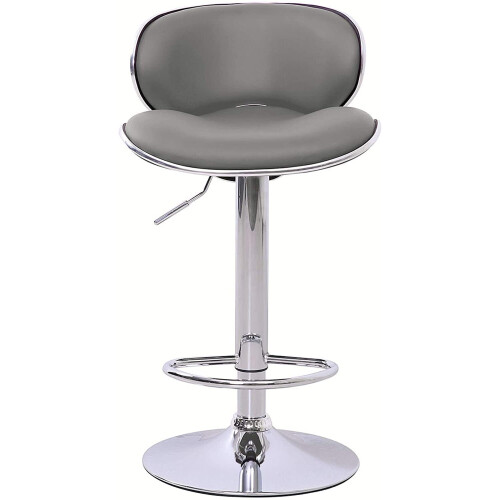 Evre (Grey) EVRE Swivel seat Bar Stool with Adjustable Height 1