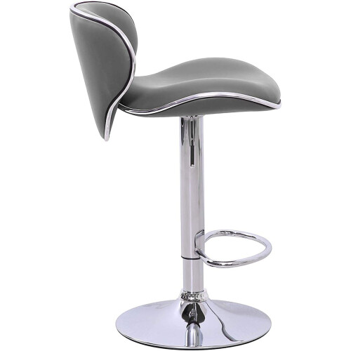 Evre (Grey) EVRE Swivel seat Bar Stool with Adjustable Height 2
