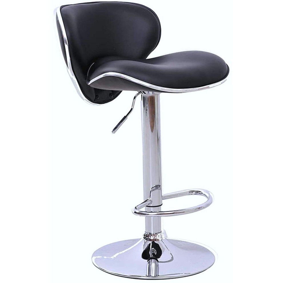 Evre (Black) Swivel Seat Bar Stool With Adjustable Height Black