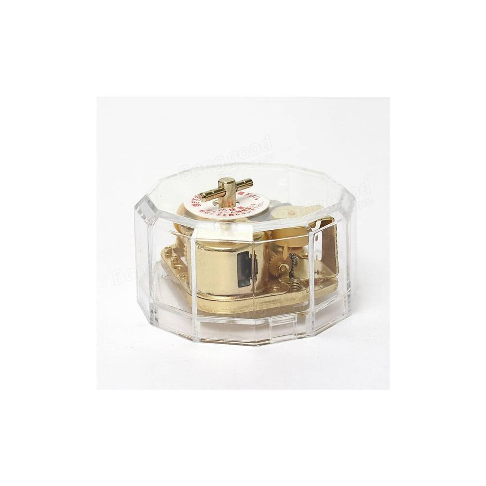 Acrylic Gold Wind Up Music Box:Castle In The Sky