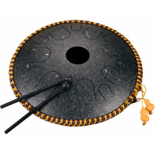 (Light Purple) 14 Inch 14 Tone C Key Ethereal Drum Steel Tongue Drum Percussion Handpan Instrument with Drum Mallets and Bag