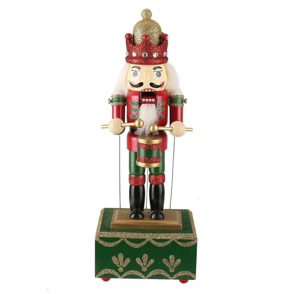 (A) Large Wooden Guard Nutcracker Soldier Toys Music Box Xmas Christmas Gift Decor