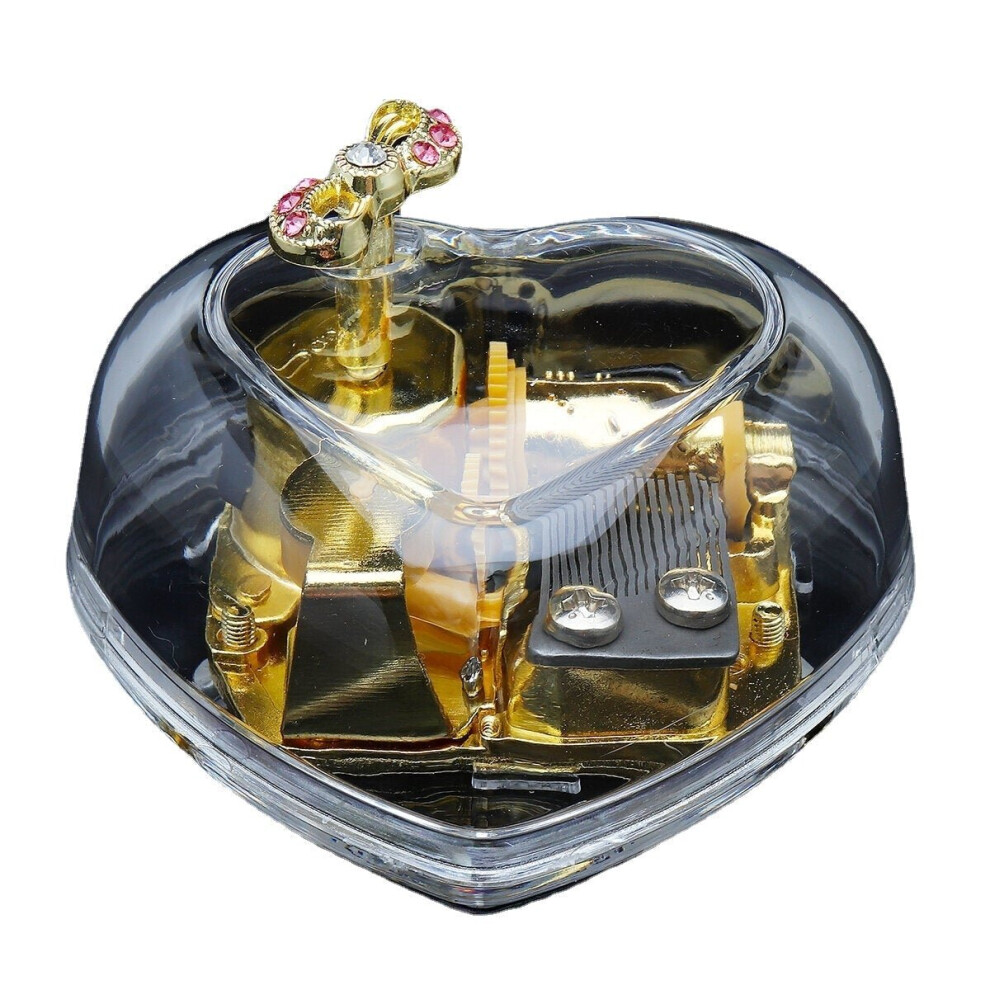 Wind Up Music Box Gorgeous Heart Shape Anniversary Valentine's Day Birthday Gift