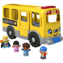 Fisher-Price Little People Autobús Amarillo Musical, Juguete de Aprendizaje para Niños 1+ Años