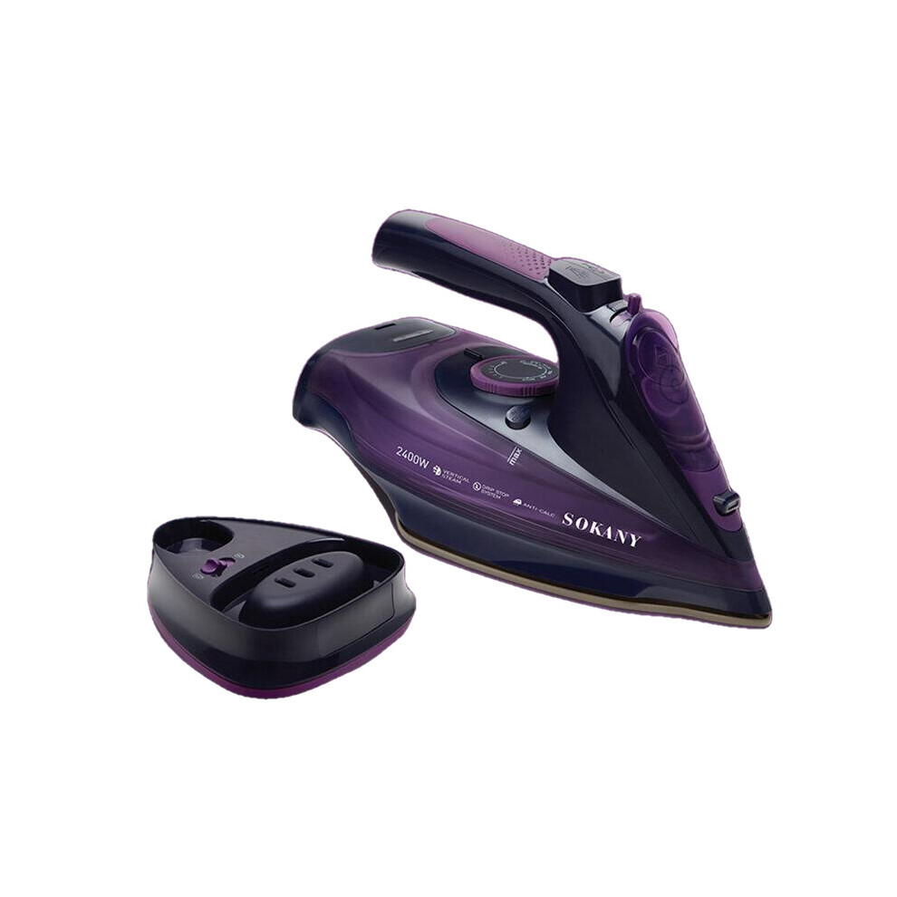 (Purple) Handheld Portable Garment Steamer 5 Gear Powerful Clothes Steam Iron Fast Heat-up Fabric Wrinkle Removal