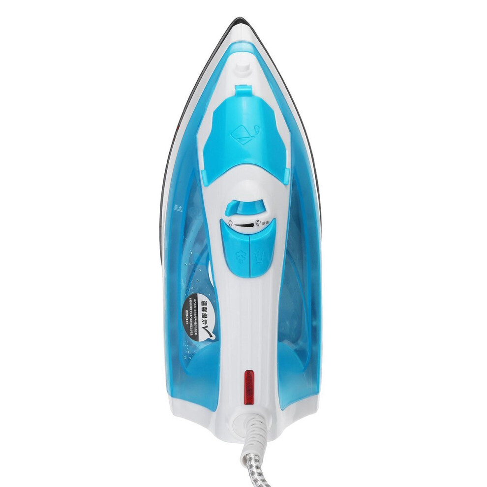 (Blue) 1600W 220V Handheld Portable Steam Iron Electric Garment Cleaner 5-speed Temperature Adjustment