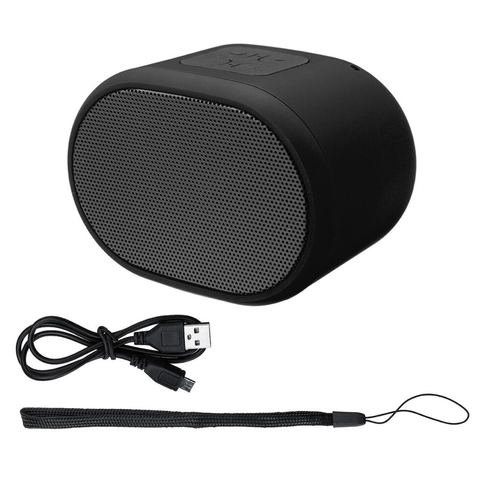 (Black) 1200mAh HIFI Sound Quality Built-in Microphone TF Card Slot Bluetooth 5.0 Stereo Portable Wireless Speaker