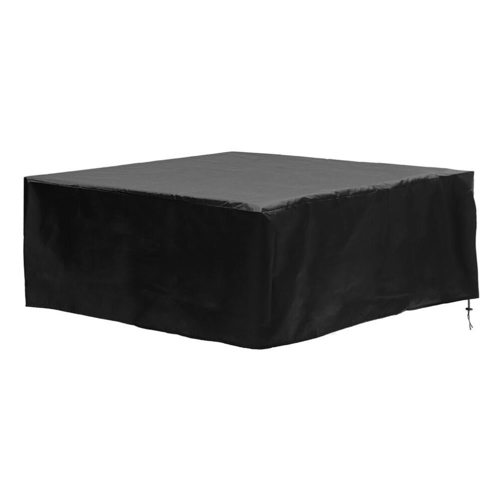 (Silver) 280x280x80cm 210D Polyester Anti-Dust Sofa Barbecue Stove Furniture Waterproof Cover Black/Silver