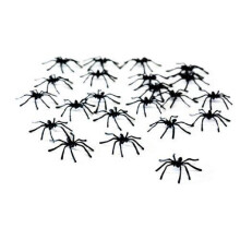 Gifts 4 All Occasions Limited SHATCHI-1143 Shatchi-Pack of 24 Fake Spiders Halloween Scary Spooky Decorations House of Horrors Prop, Black