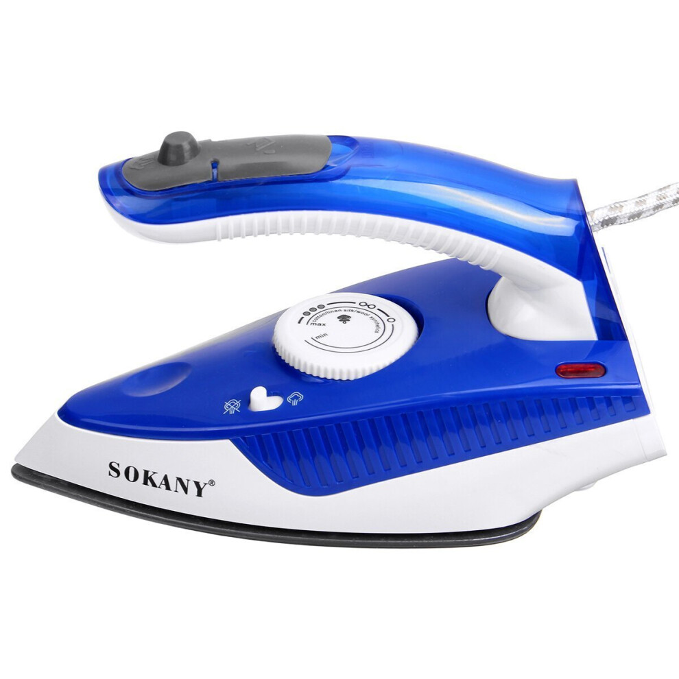 (Blue) Electric Handheld Spray Steam Iron 1000W Clothes Ironing Steamer Ceramic Garment