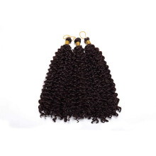 3 Bundle 14" Water Wavy Crochet Hair Braiding Hair Extensions Braids Ombre Deep Curly Weaving Hair Mednium Brown
