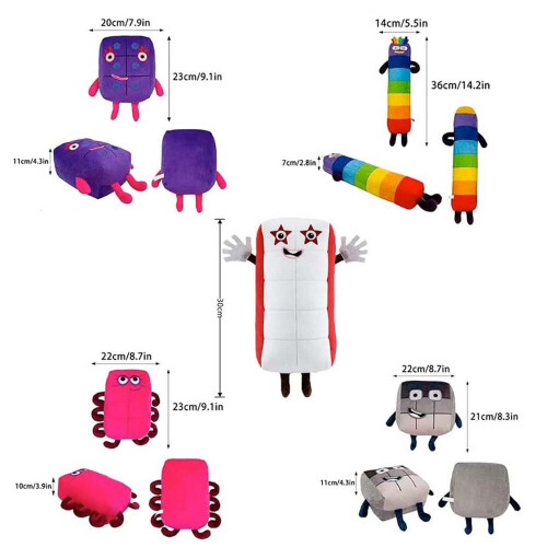 Numberblocks Plüschtiere 10 bunte Erleuchtung Plüschtiere 2