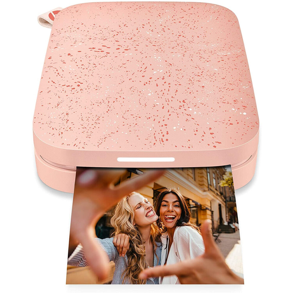 Hp Sprocket Portable 2X3" Instant Photo Printer (Blush Pink) Print Pictures On Zink Sticky-Backed From Your Ios & Android Device