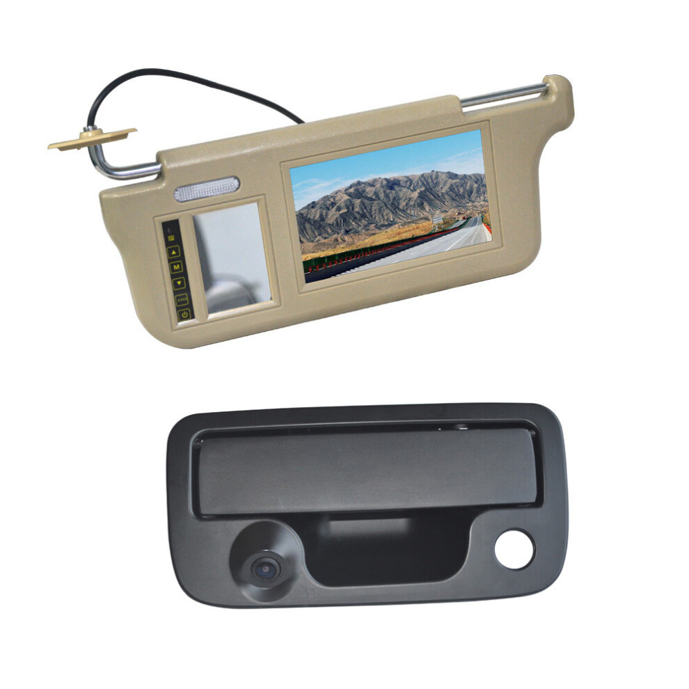 Sun Visor Rear View Mirror Monitor & Reversing Camera For Vw Volkswagen Amarok 768788432511
