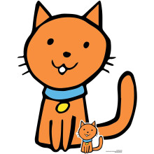STAR CUTOUTS Ltd SC1445 Cute Cat Farm Animal Cardboard Cut Out Perfect for Parties, Events, Table Decorations and Birthdays, Multicolour