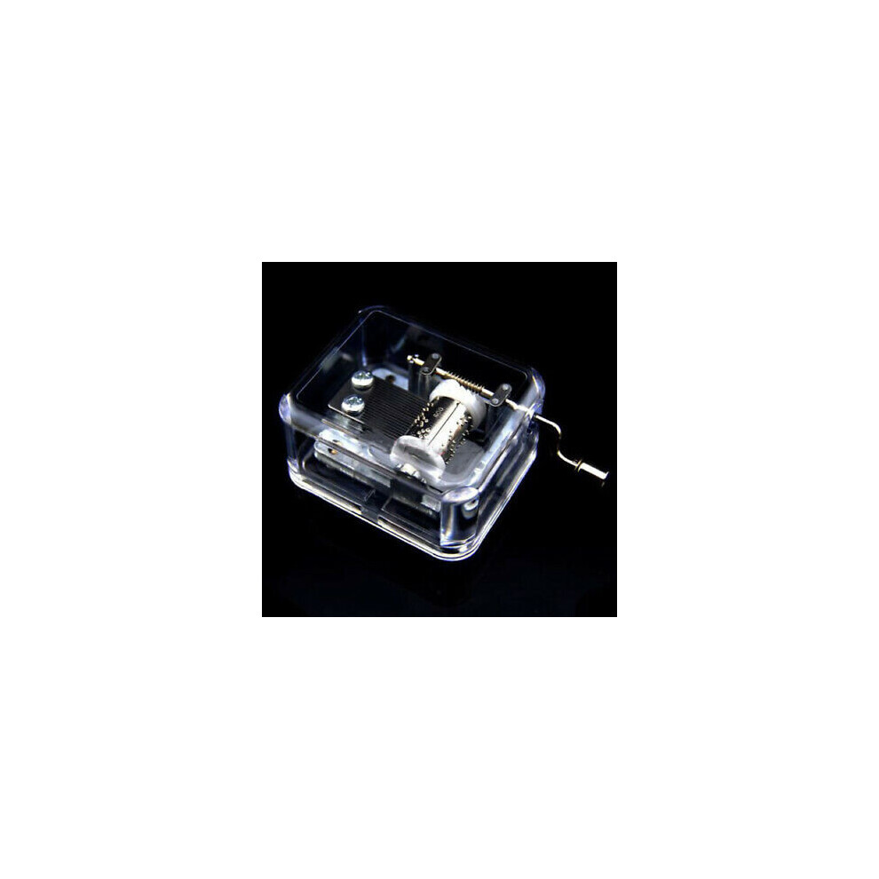 (Swan Lake) Many Song! New Clear Hand Crank Hurdy Gurdy Transparent Music Box Play Prologue
