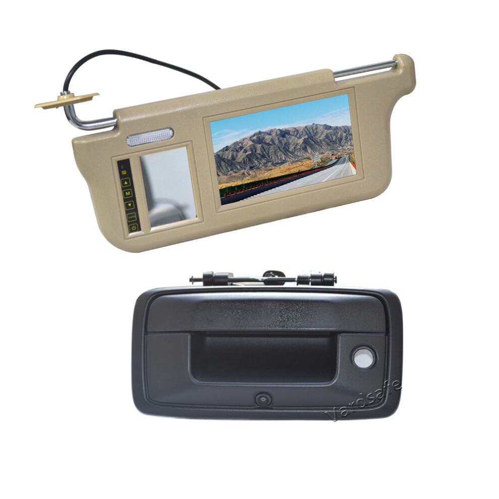 Sun Visor Rear View Monitor & Reverse Camera For Chevrolet Silverado / Gmc Sierra 1500 2500Hd 3500Hd 2014-2018 768788432535