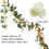 (White Rose) Rose Artificial Flowers Hanging vine Flowers String Wedding 1